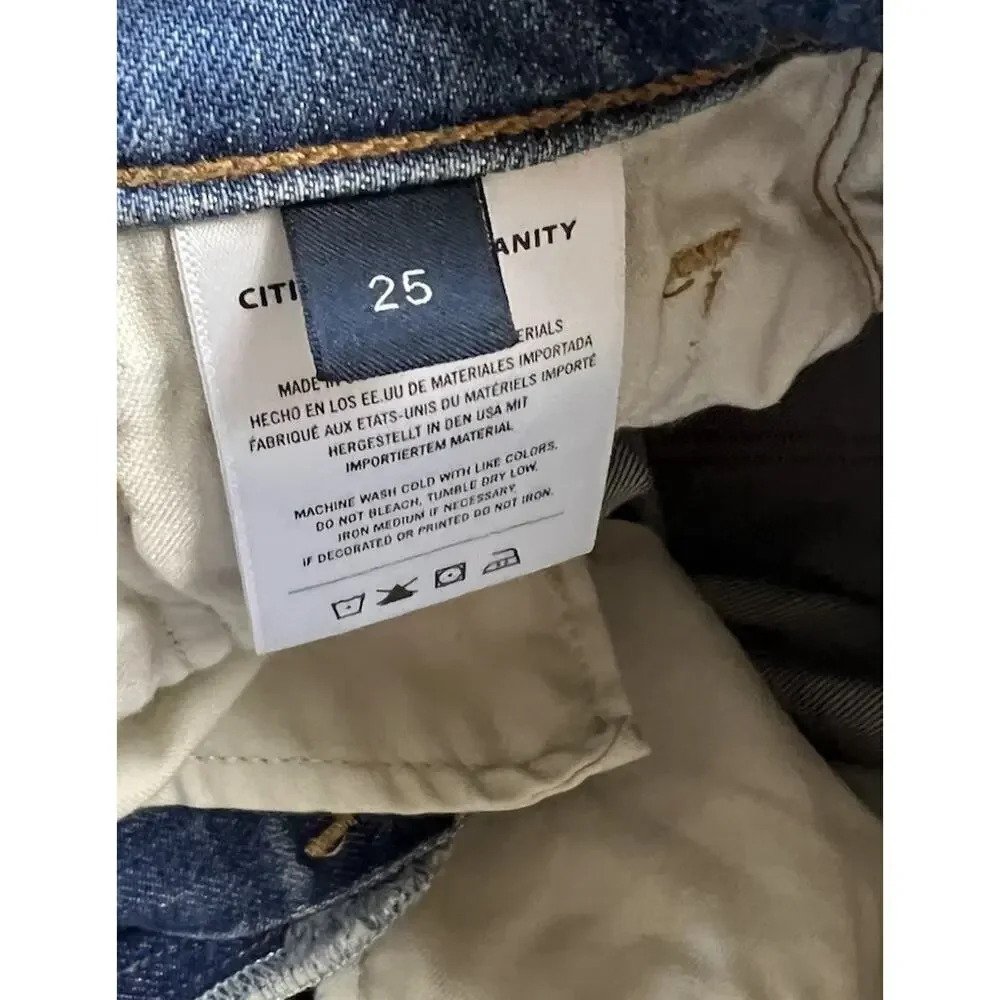Citizens of Humanity Loli Mid Rise Baggy Palazzo Wide Leg Denim Jeans Size 25 - Picture 6 of 9